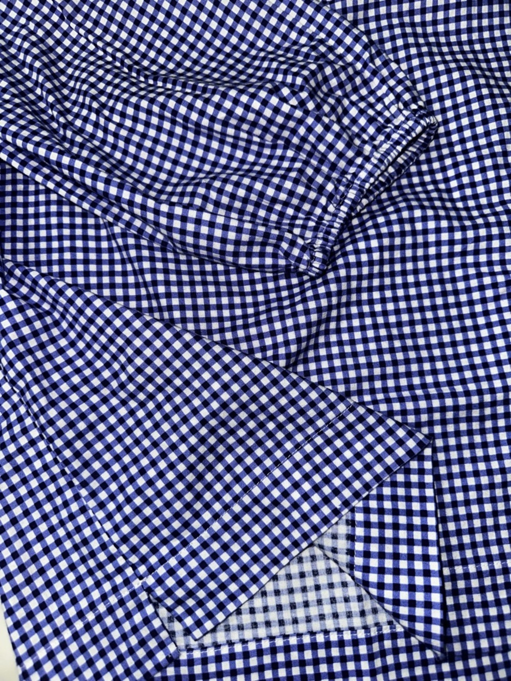Sara Campbell Navy and White 100% Cotton Blouse - Picture 4 of 7